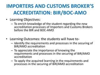 boc amo portal|BOC Accreditation – Bureau of Customs.